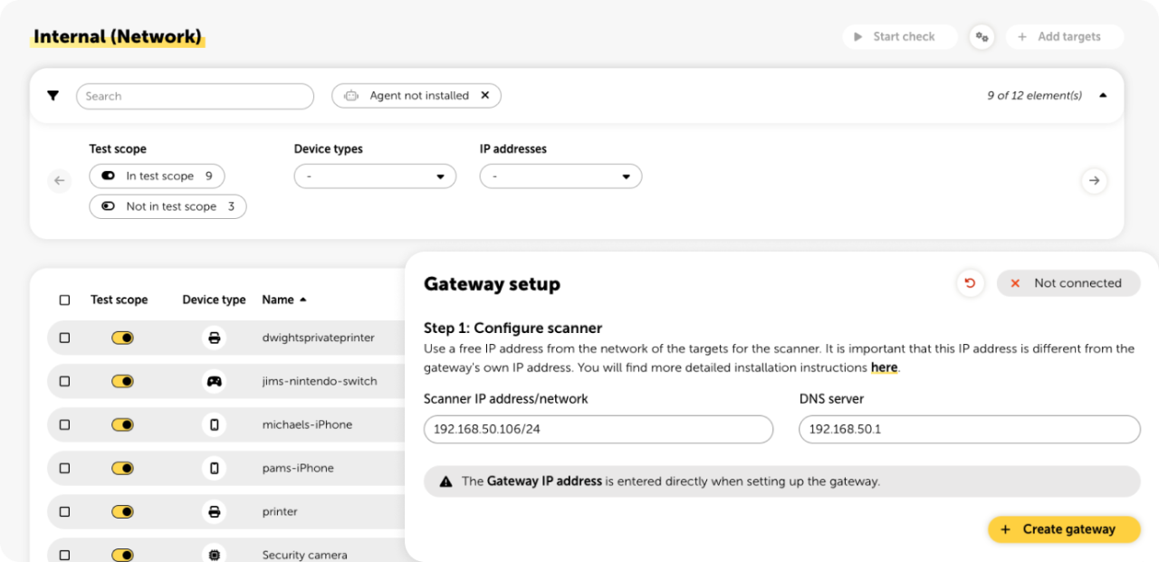 Network Check New at lywand: Internal Network Check