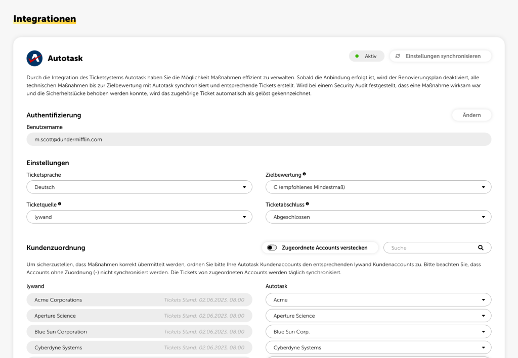 Autotask Integration